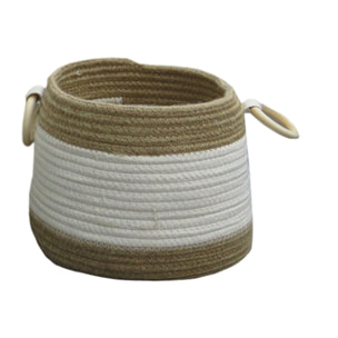 Panier à linge Marron et Blanc - HYGGE