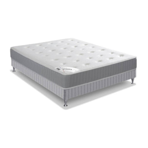 Ensemble ATTIRANCE matelas H24 ressort ensachés, ferme, sommier