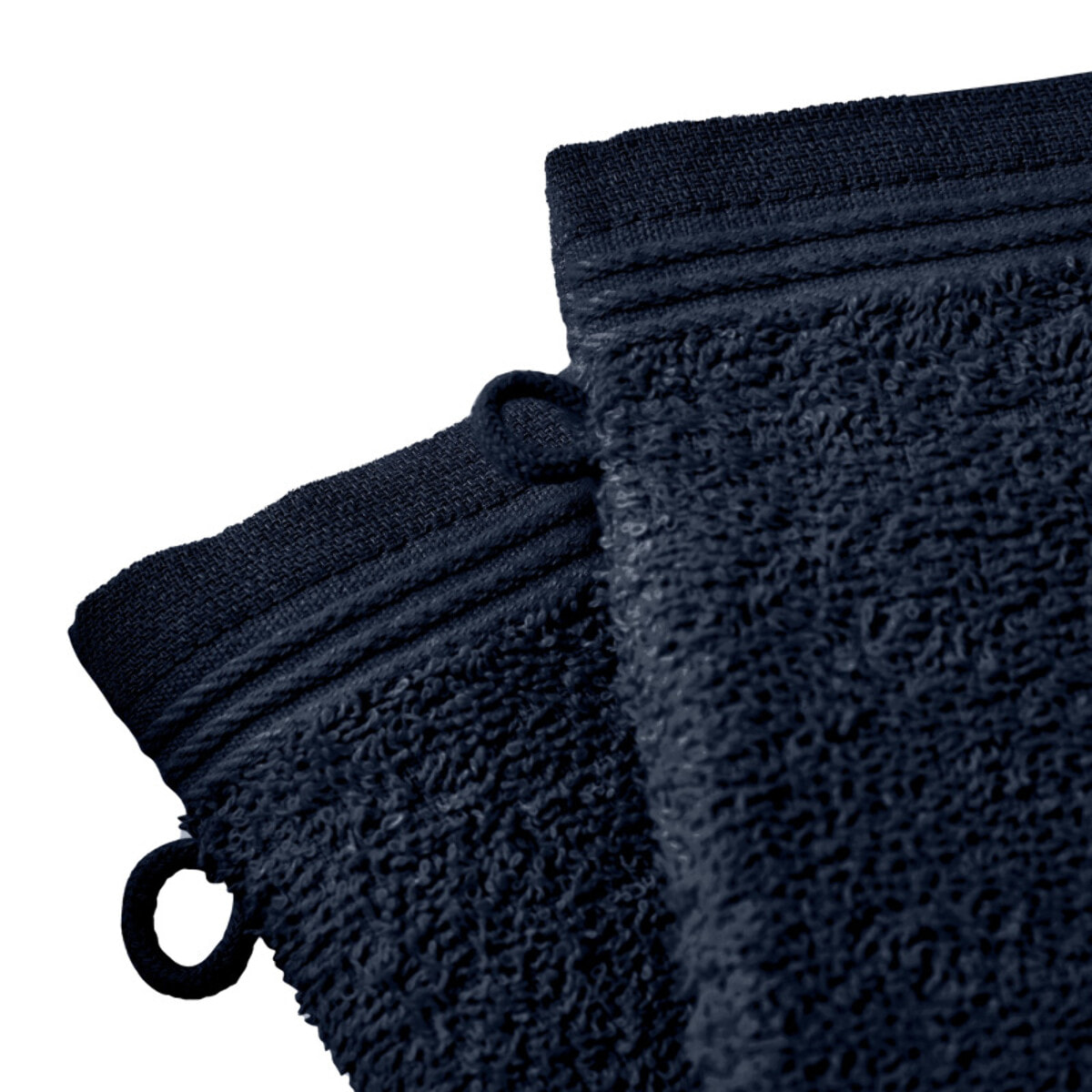 Lot de 2 gants de toilette "Spa" 15 x 21 cm / 400 gr/m² - Couleur: "Spa" Bleu Nuit