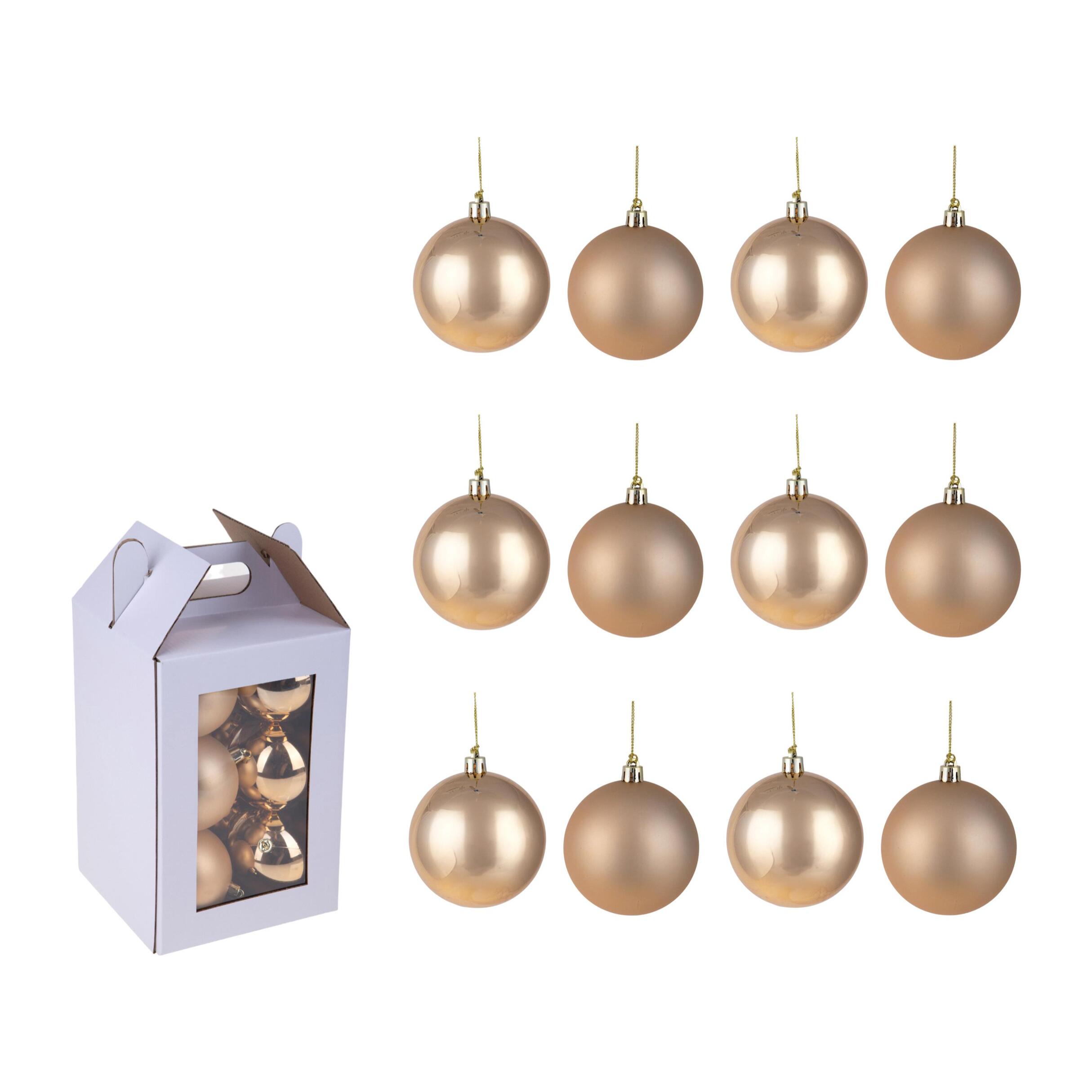 Sfere 12 pz ass.matt+shiny - Pezzi 4 - ORO - Bianchi Dino SpA