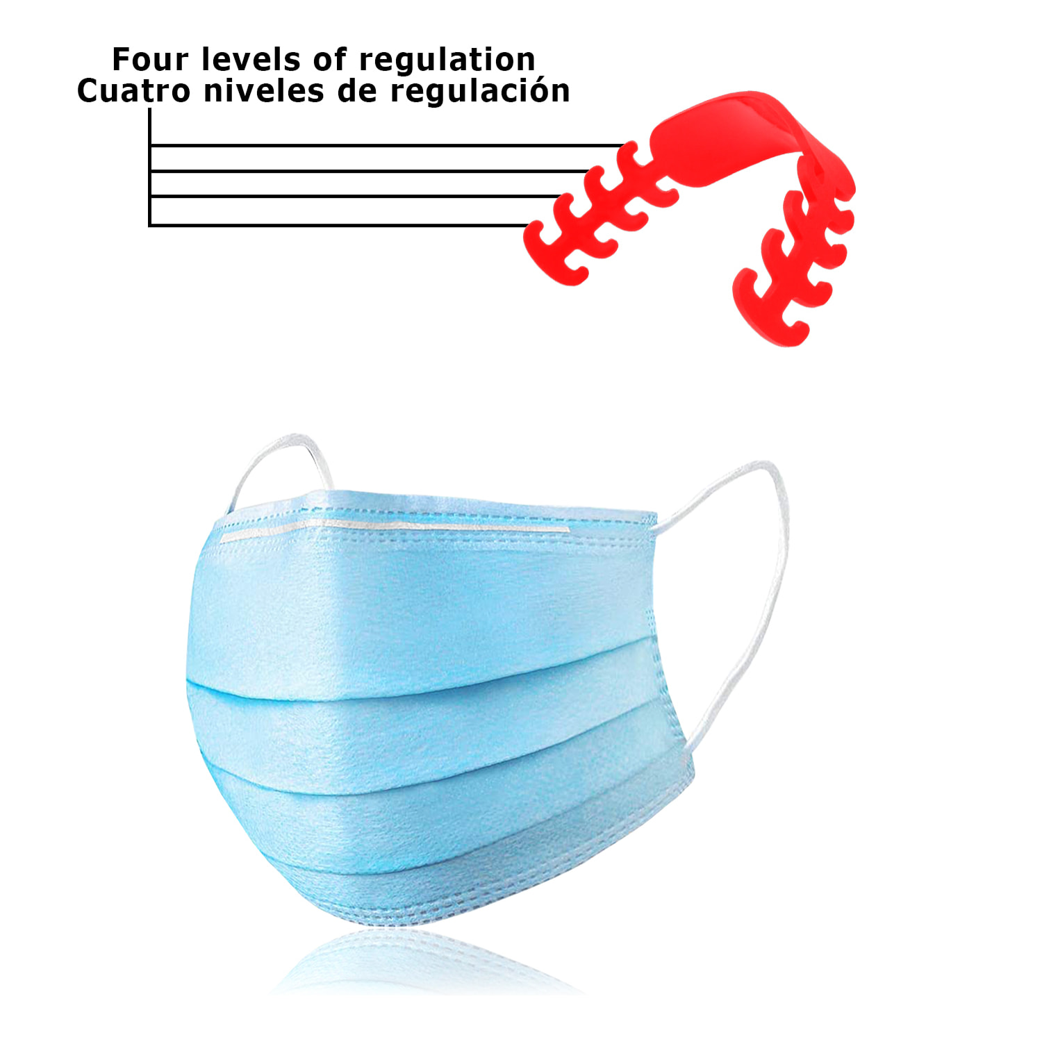 Salva orecchie per maschere, in silicone morbido e flessibile.