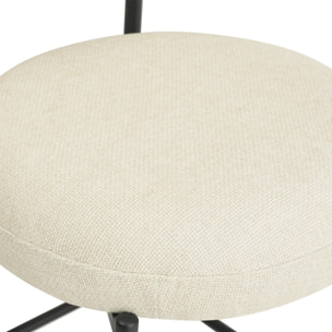 Lot de 2 tabourets de bar en tissu chenille - ORLA