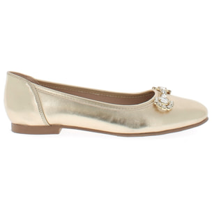 Marina Galanti Scarpe Donna Ballet Flat with Diamonds Horsebit MG 1A112 Gold