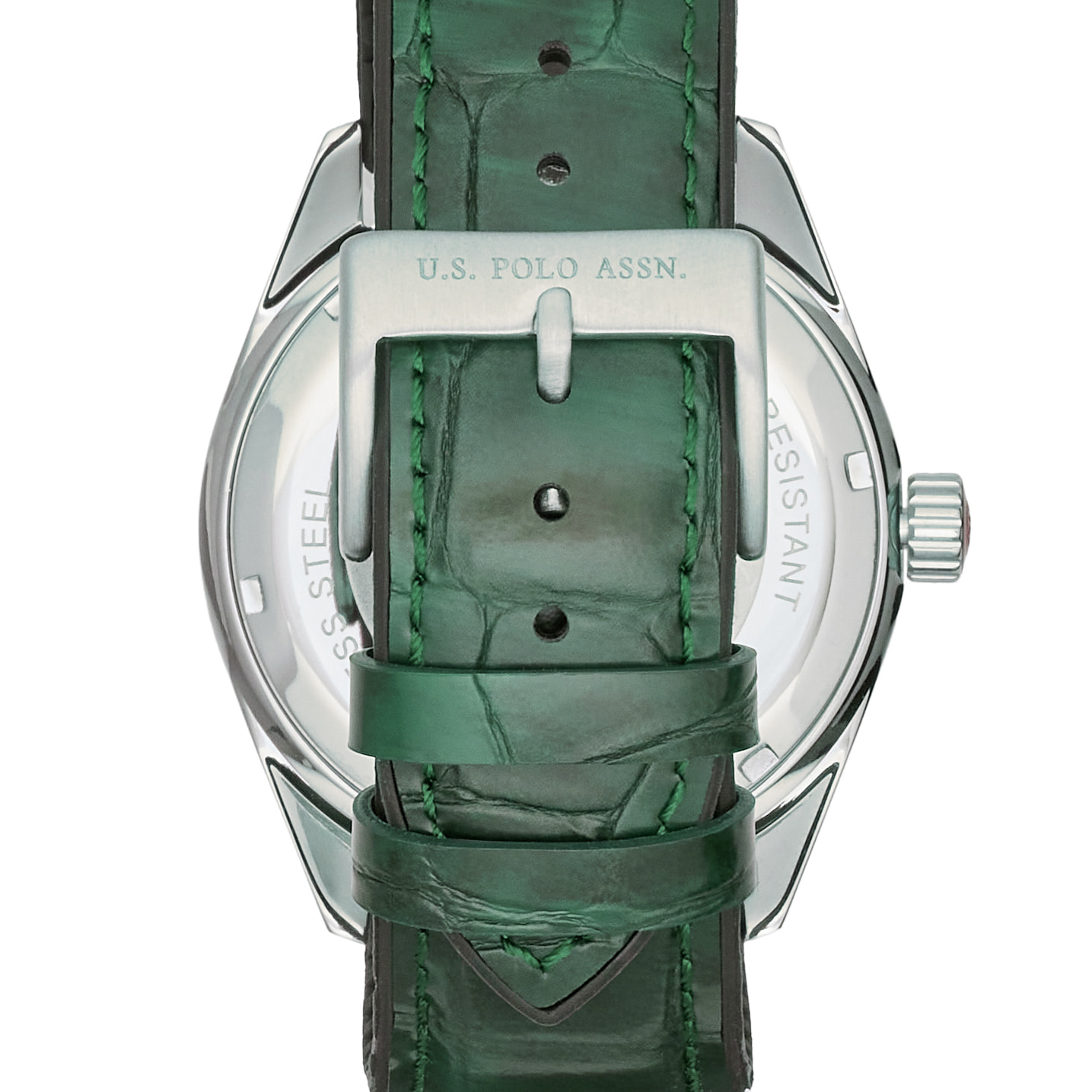 Orologio U.S. Polo Assn. in pelle verde