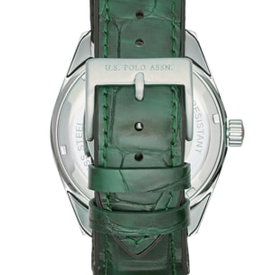 Orologio U.S. Polo Assn. in pelle verde