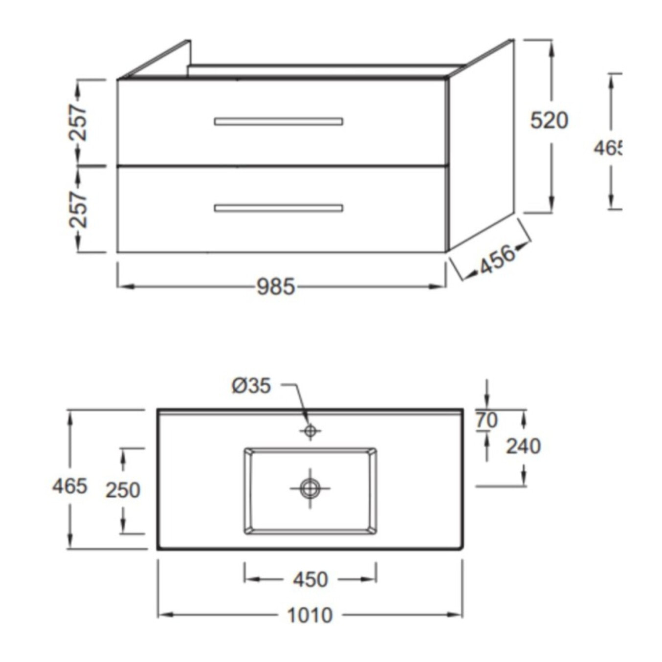 Meuble vasque Ola Up chêne