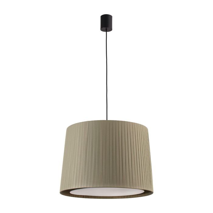 SAMBA Lampe suspension simple noir/enrubanné vert