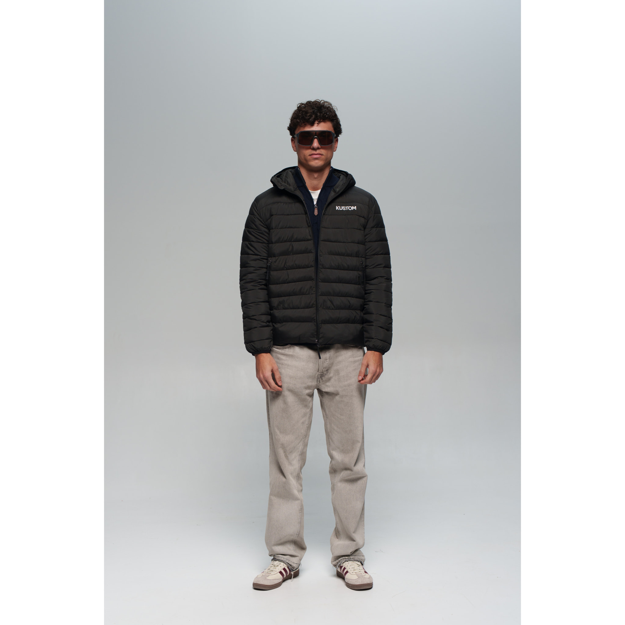 Chaqueta ligera para hombre KUSTOM SOLARA Light - Negro