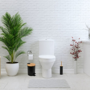 Set Poubelle à  pédale 5L & Brosse Wc ADONIS Noir Mat Spirella