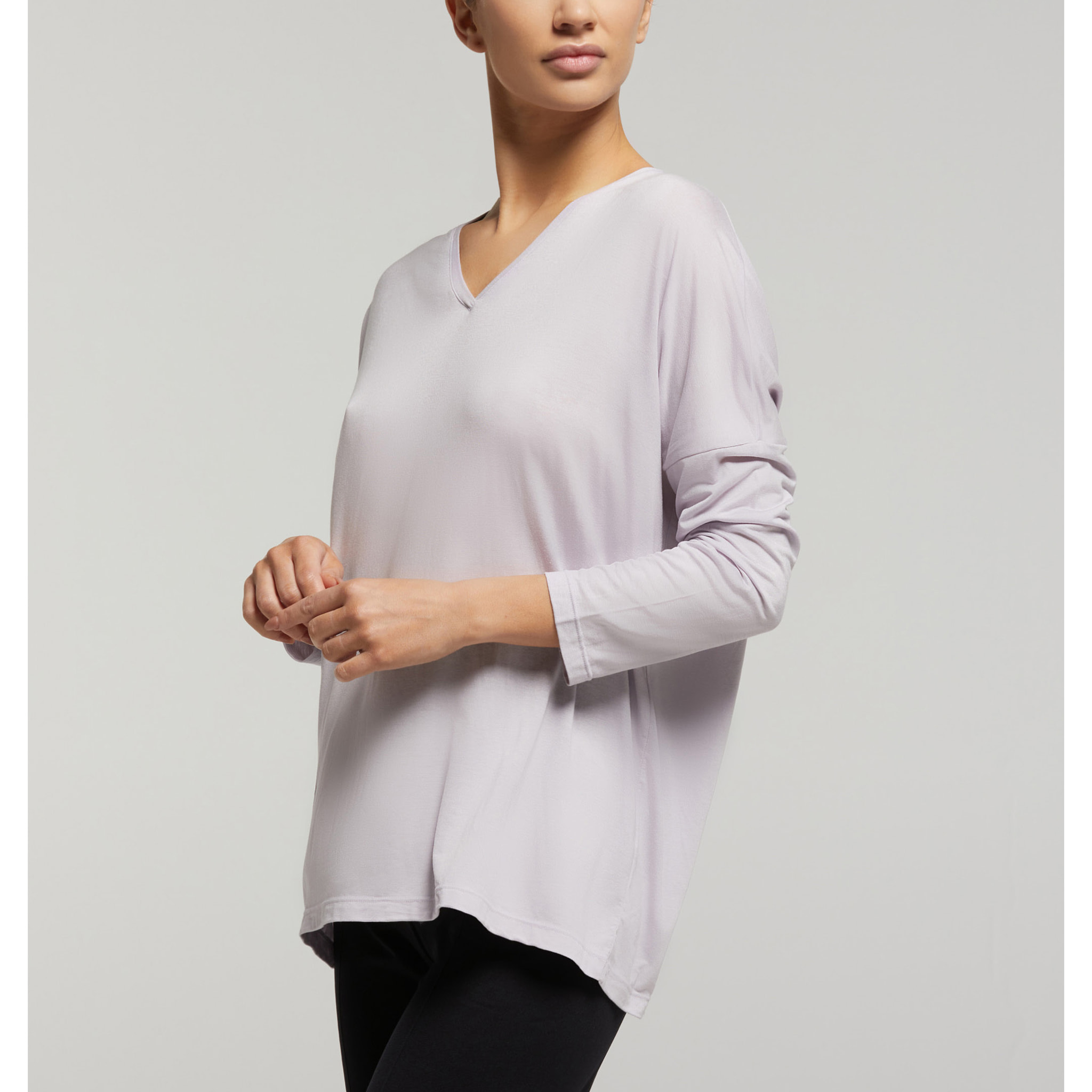 Maglia manica lunga in viscosa sostenibile vestibilità over