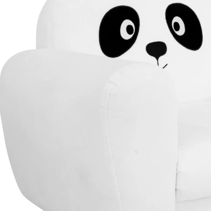 Fauteuil enfant panda "Balo" noir & blanc