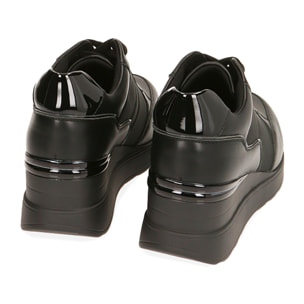 Sneakers nere, zeppa 6 cm