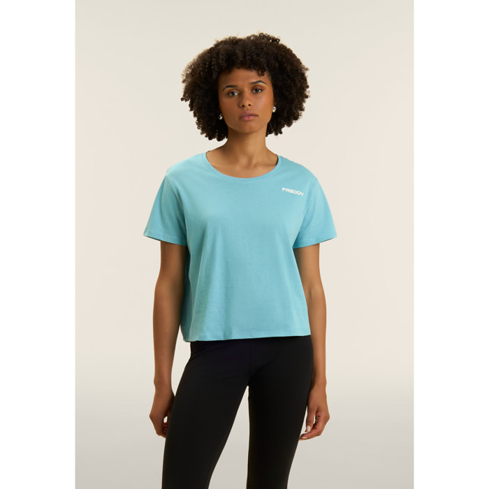 T-shirt Manica Corta Cropped con piccolo Logo FREDDY