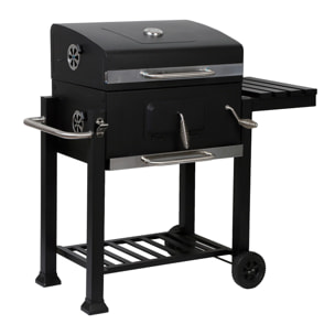 Barbecue a carbone portatile di grande dimensione.