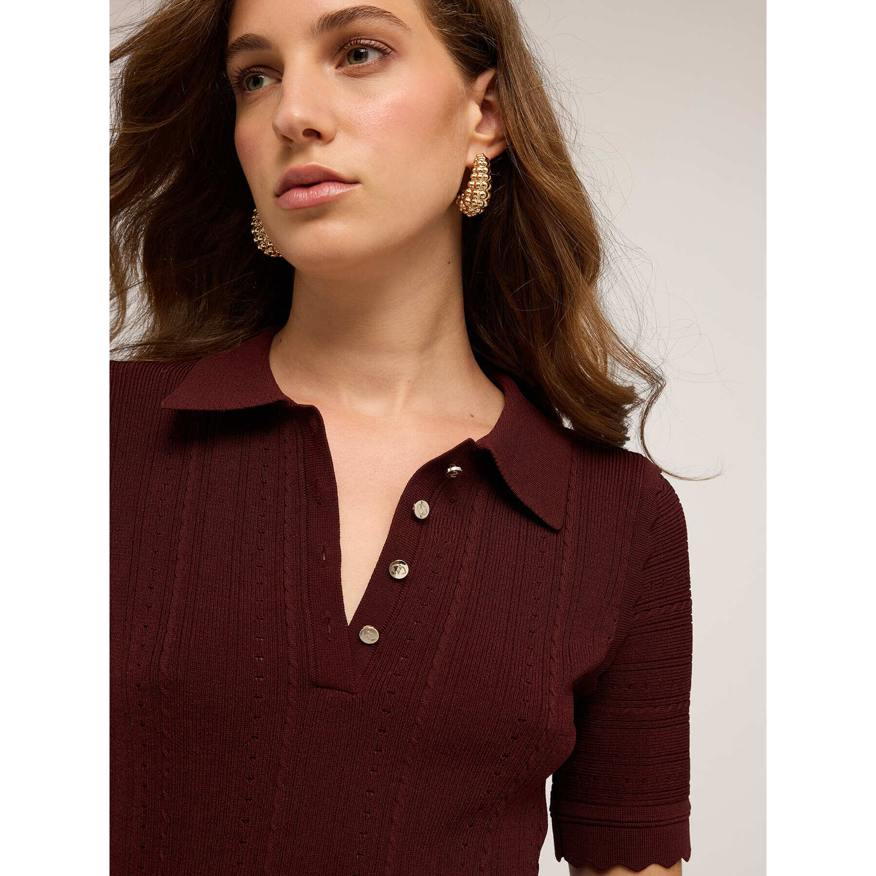 Motivi - Camisa polo - Marrón