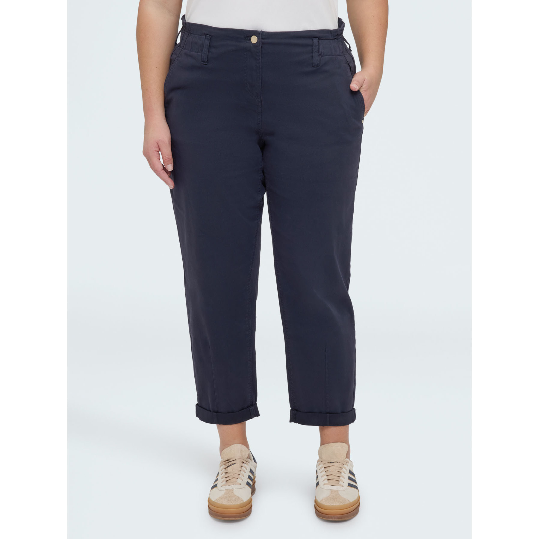 Fiorella Rubino - Pantaloni Balloon in cotone - Blu