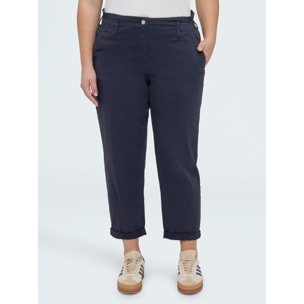 Fiorella Rubino - Pantaloni Balloon in cotone - Blu