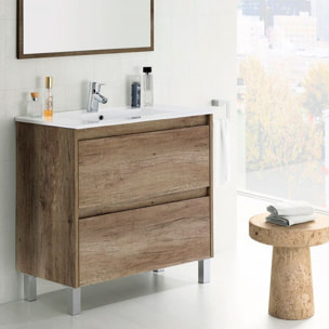 Mueble de baño con espejo Dakota 2 cajones Nordik