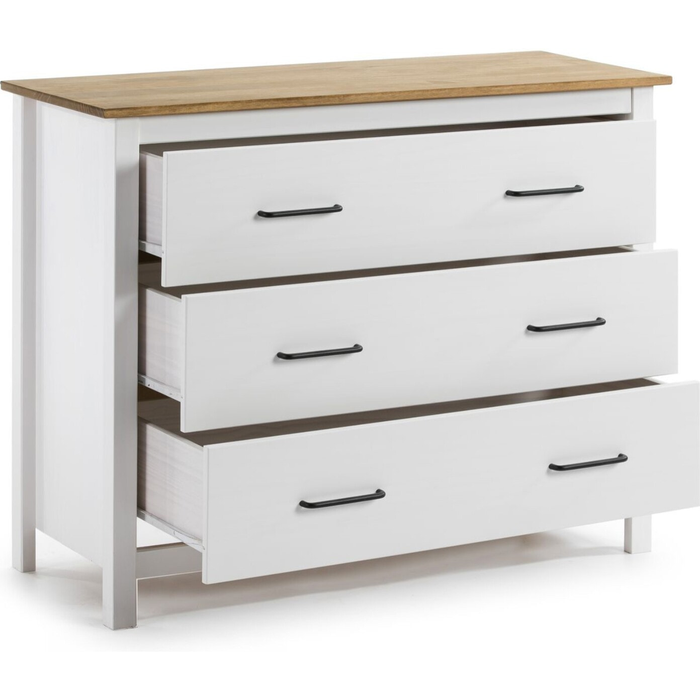 Commode 3 tiroirs en bois massif - IDA