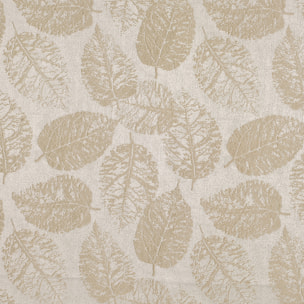 Rideau à Oeillets Motif Feuillage avec Relief - Marron Brun