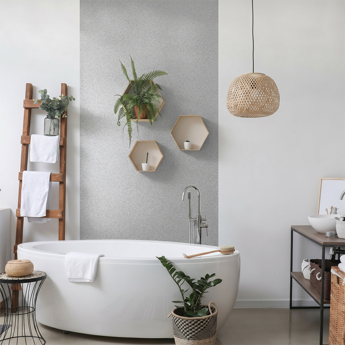 Rouleau adhésif décoratif Vinyle au Mètre - Argent - Sticker Lavable Imperméable Mur Cuisine Meubles