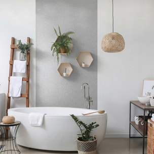 Rouleau adhésif décoratif Vinyle au Mètre - Argent - Sticker Lavable Imperméable Mur Cuisine Meubles