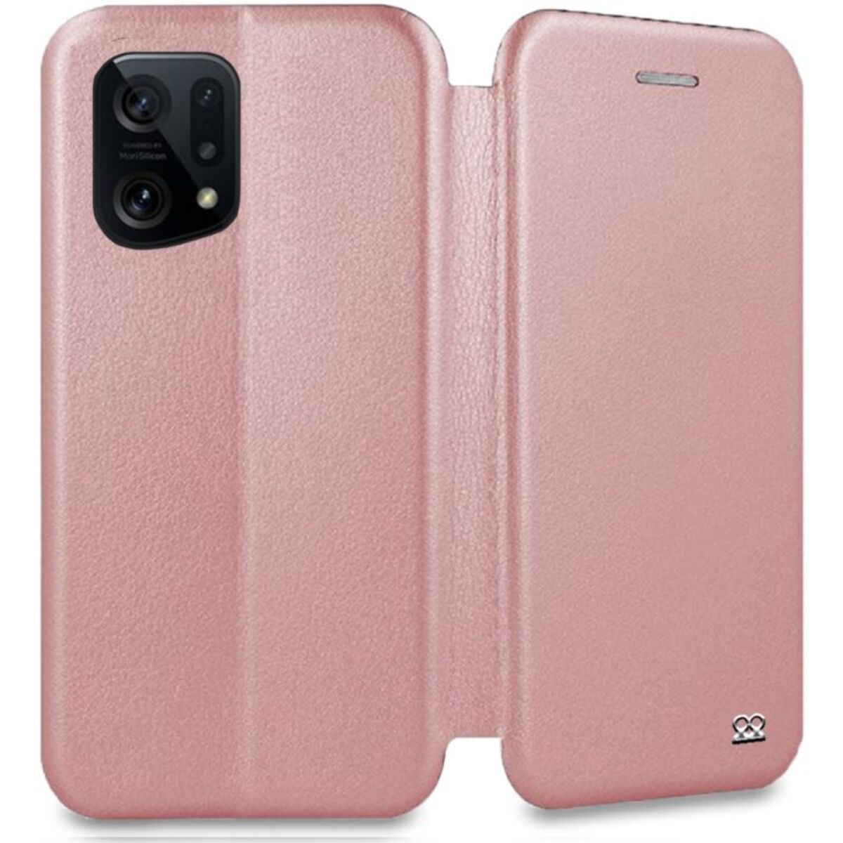 Etui IBROZ Oppo Find X5 Etui Cuir Rose Gold