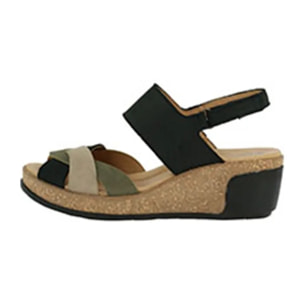 Sandalias N5008 PLEASANT BLACK MIXED / LEAVES color Black mixed