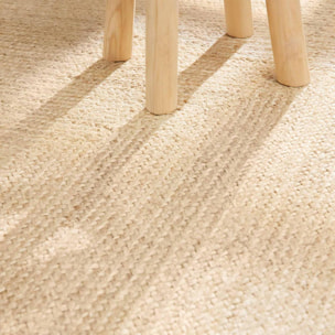 Tapis salon motif simple, veik tissé main, design chaleureux