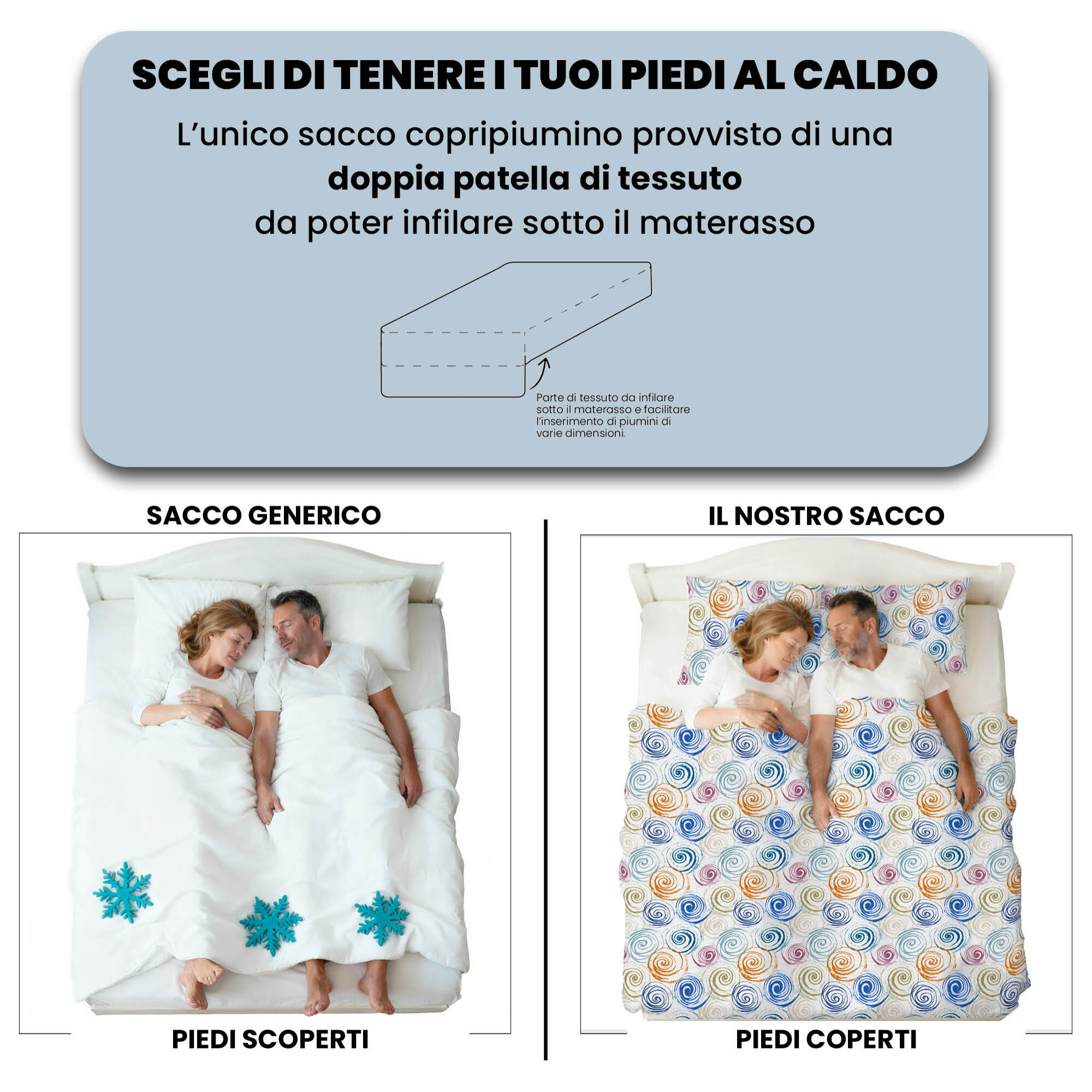 COPRIPIUMINO FASHION, 100% Microfibra, No Stiro - SPIRALS