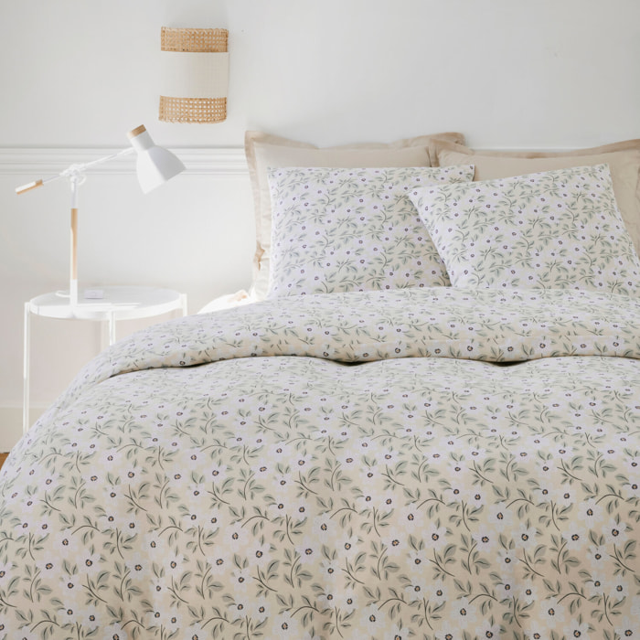 Parure housse de couette imprimé 100% gaze de coton - loucile