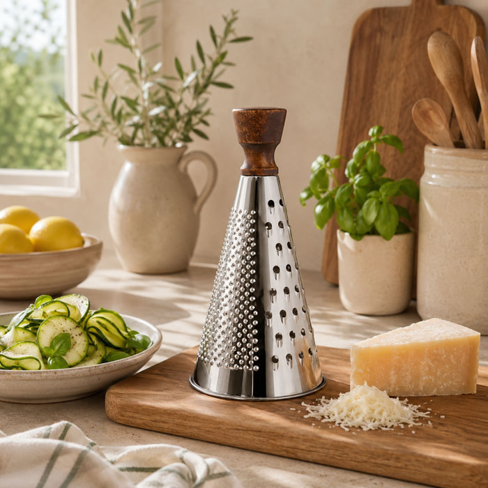 Râpe à fromage ronde en acier inoxydable