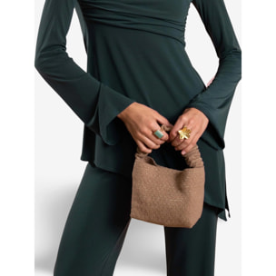 Top de manga larga con escote barco