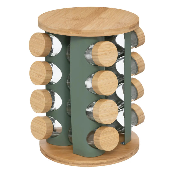 Présentoir à épices "Sensia" avec plateau tournant 15 pots