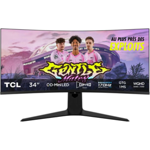 Ecran PC Gamer TCL 34R83Q Incurvé 34'' MiniLED