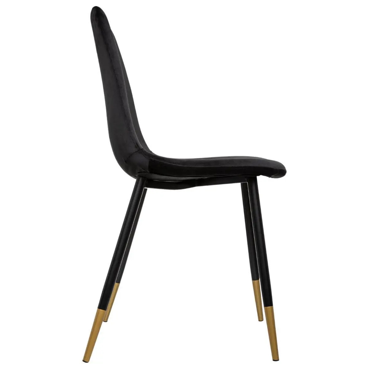 Chaise "Tyka" velours noir