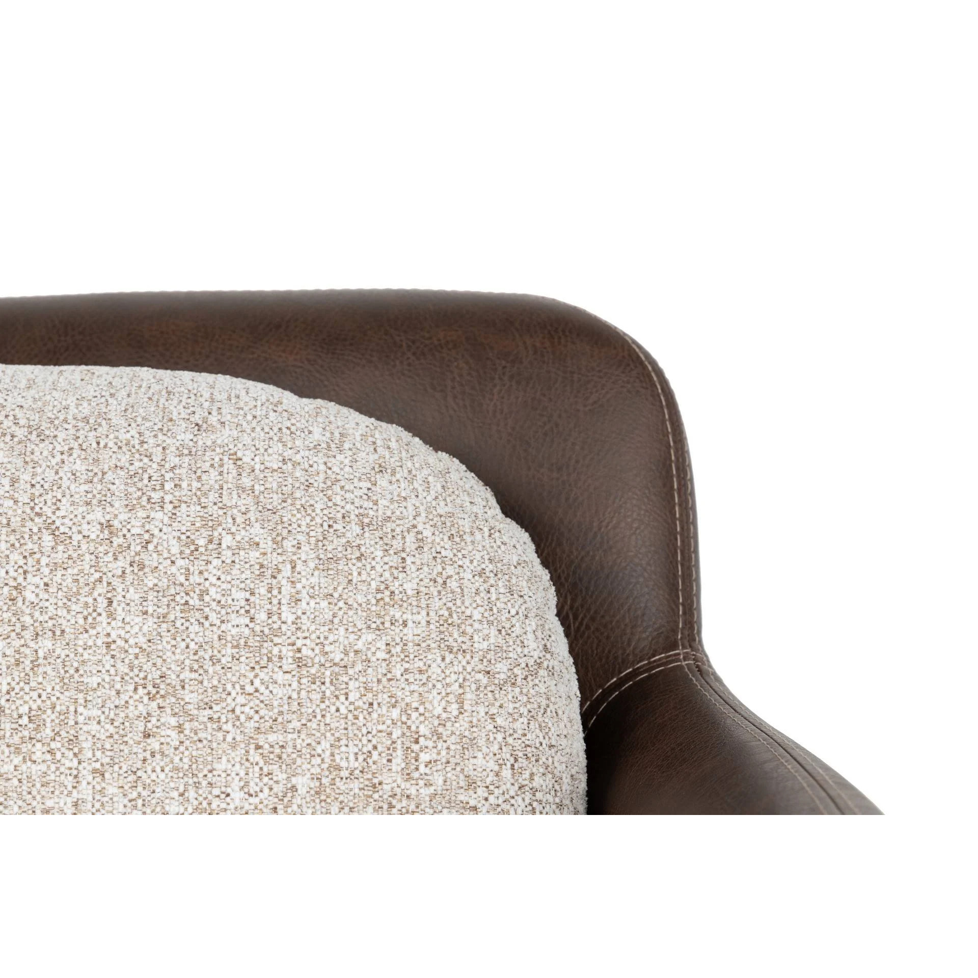 Sillon Pu Textil Marron Gris Tulsa 70x80x81 Cm