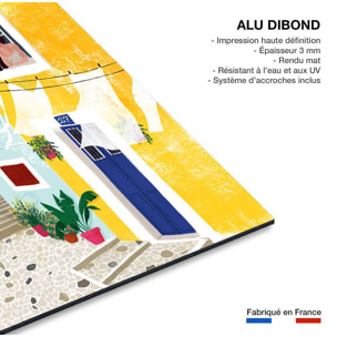 Tableau art linges aux fenetres dans le sud  Tableau alu Dibond