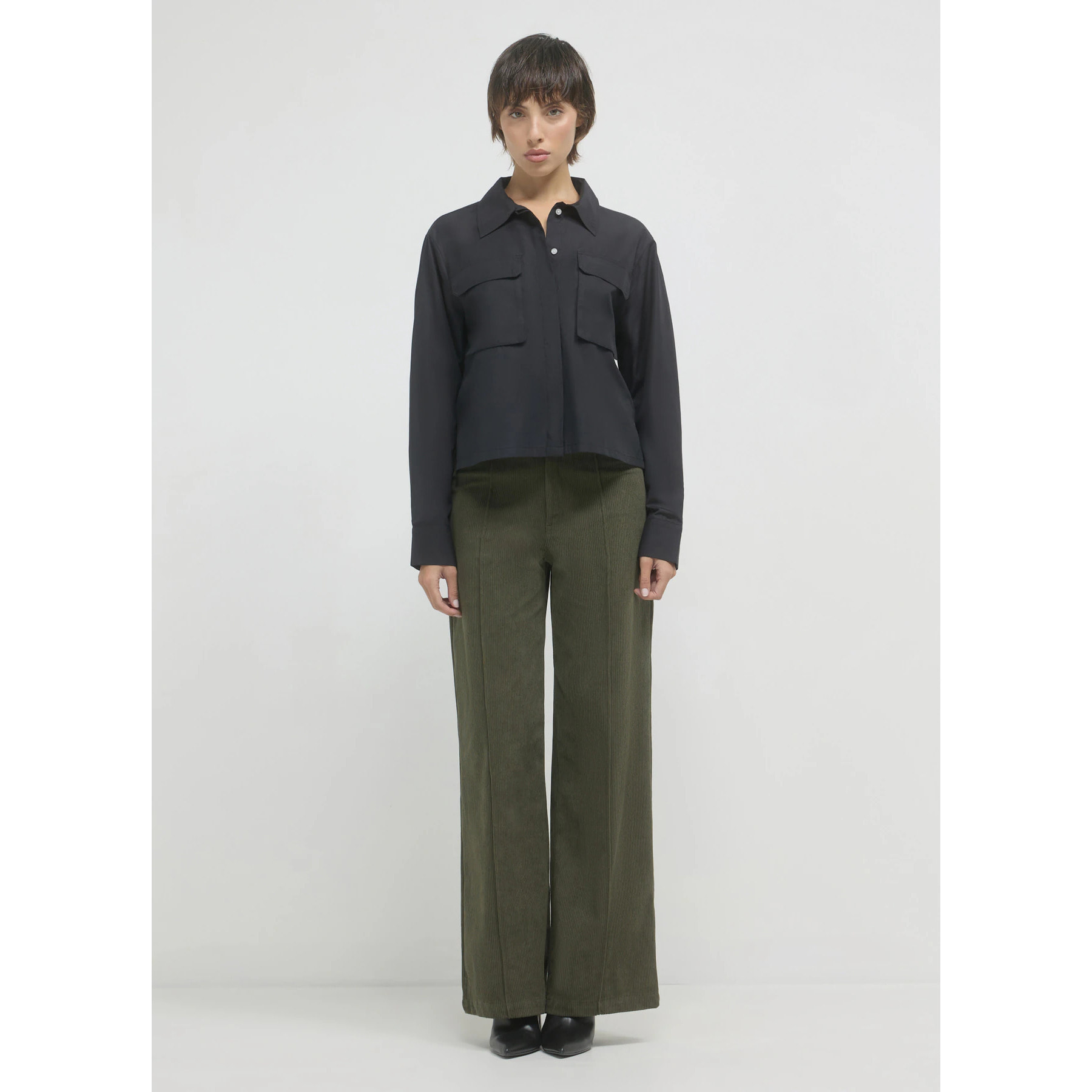 Pantalone palazzo effetto velluto
