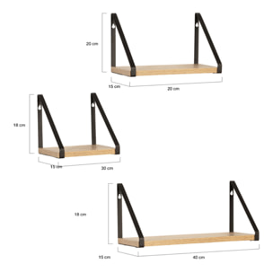Etagères murales Memphis - Lot de 3