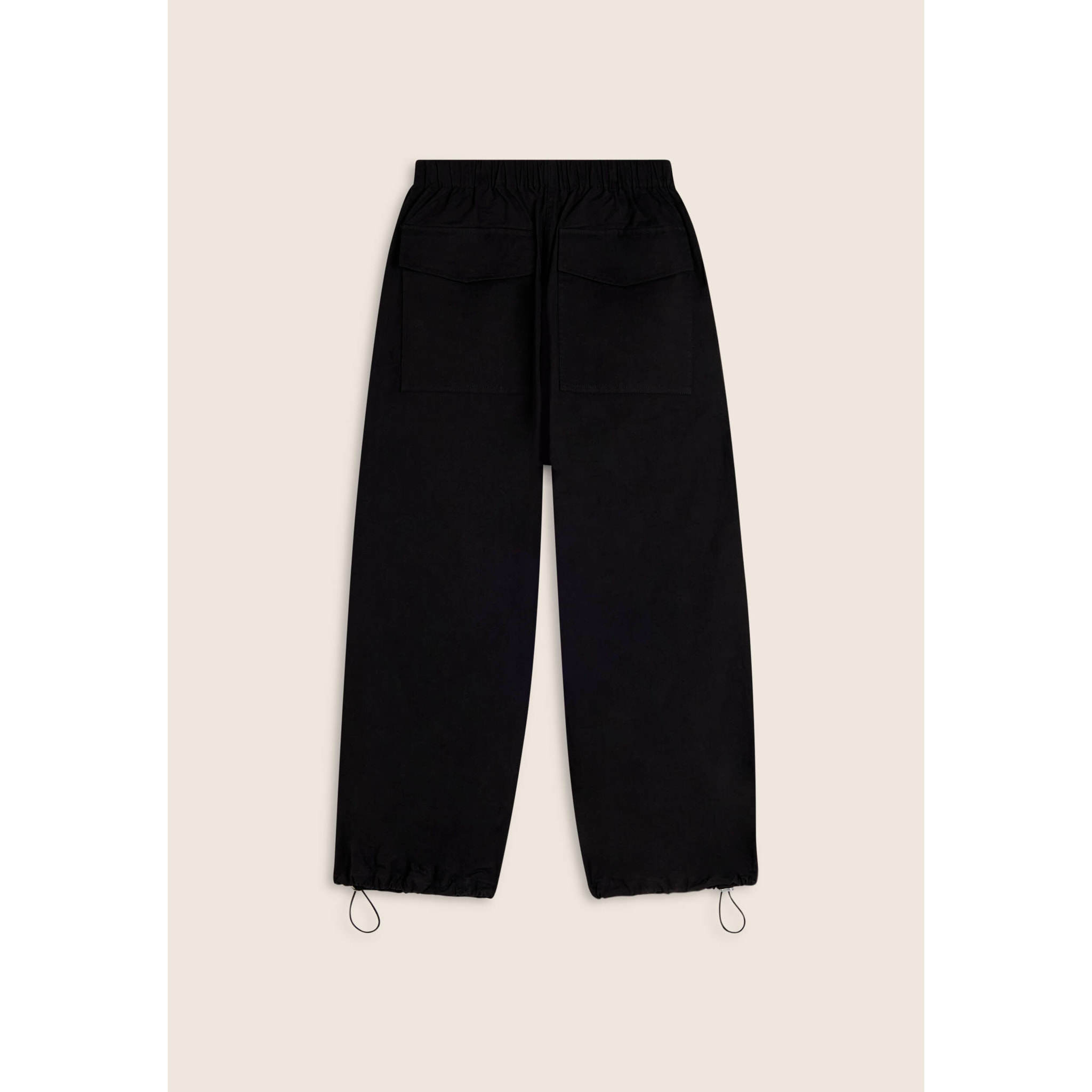 Pantaloni cargo in popeline con tasche frontali