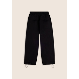 Pantaloni cargo in popeline con tasche frontali