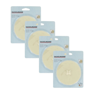 Lot de 4 bouchons d'évier en caoutchouc 11 cm Fackelmann Tecno