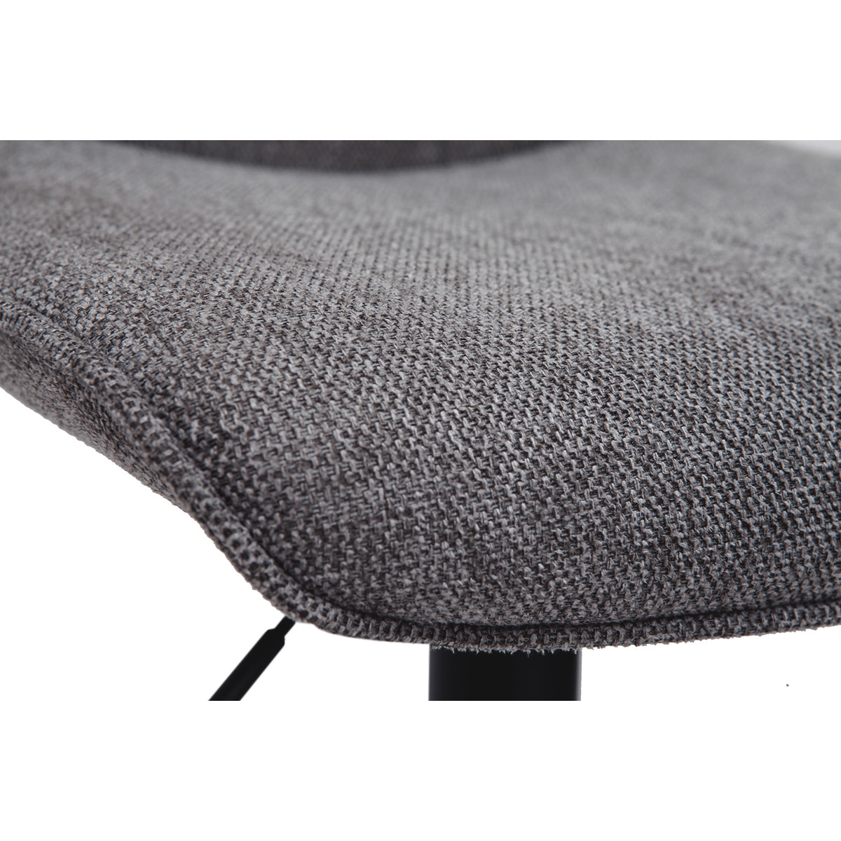Tabourets de bar réglables pivotants 360° en tissu effet velours texturé gris et métal (lot de 2) BOOST