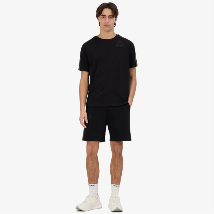 Kappa - Pantaloni Corti Uomo Nero - Logo Tape Gerri