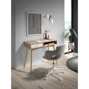 Silla de estudio Mia tela gris 81x58x58 cm
