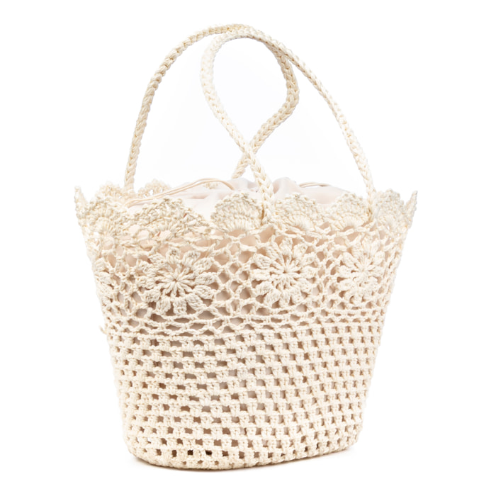 Zerba borsa a spalla donna. Realizzato in cotone.