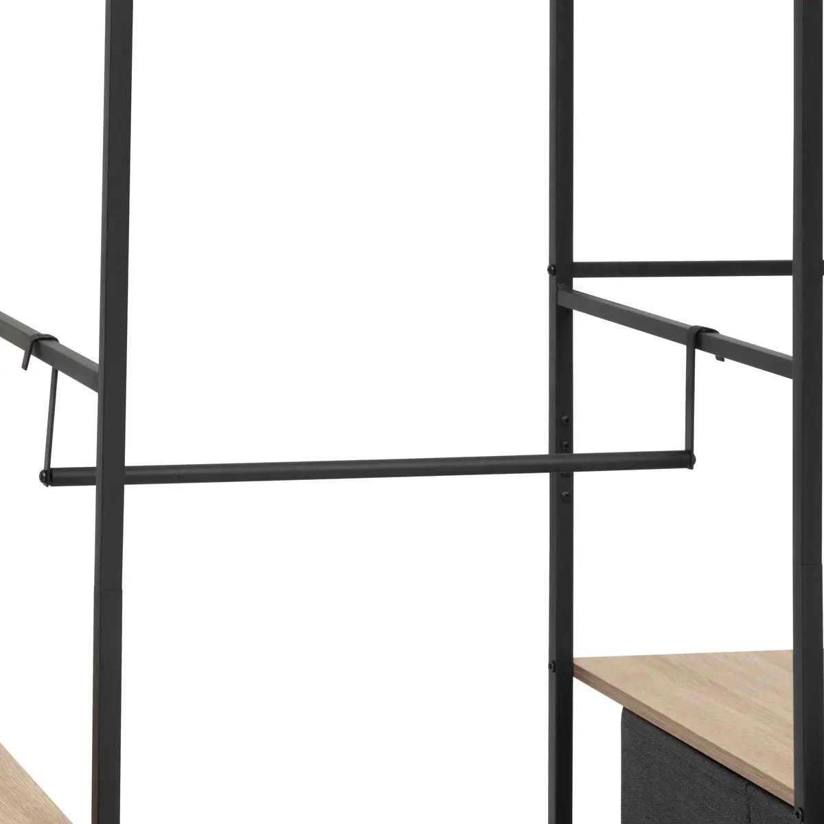 Penderie Tissa 2 étagères 6 tiroirs