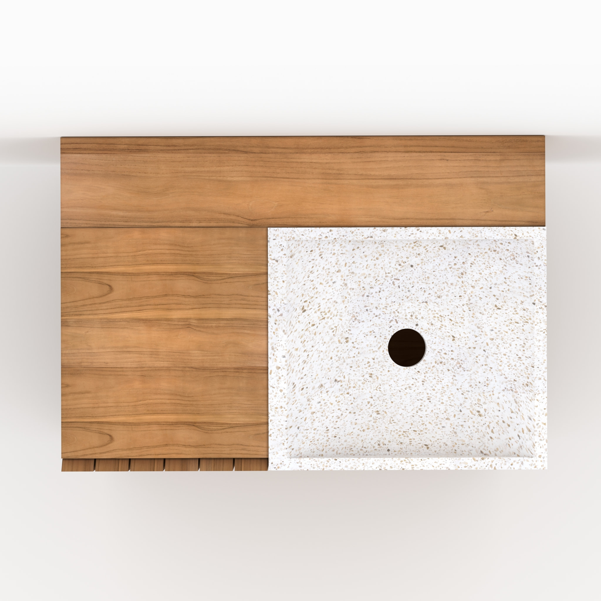 Meuble de salle de bain en bois avec vasque intégrée 80 cm - Noa