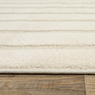 Tapis tendance ton sur ton aux motifs simples et à la forme originale